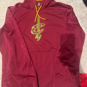Majestic Maroon Hoodie with Yellow Accents